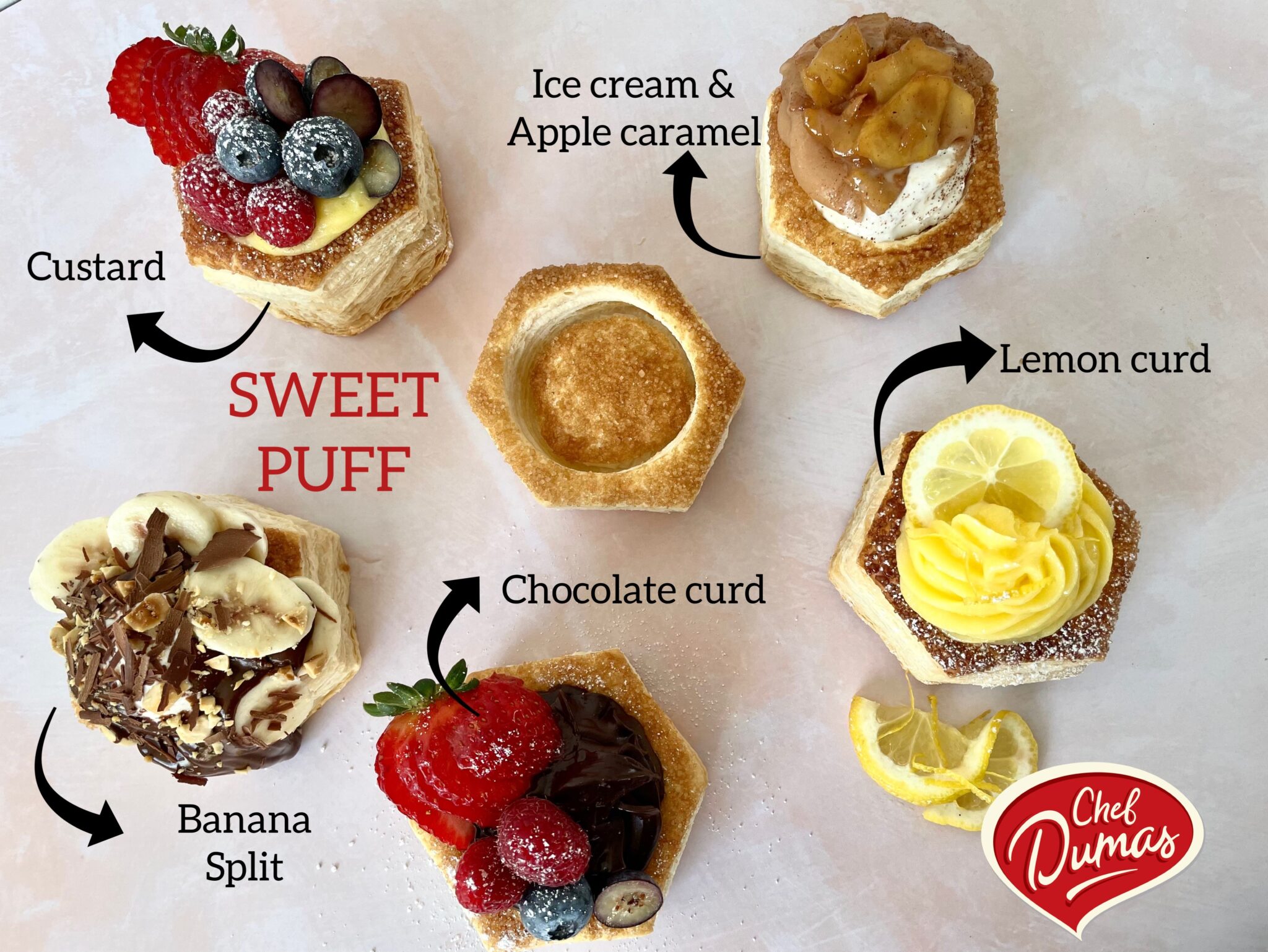 A gourmet and versatile novelty our sweet puff pastry!