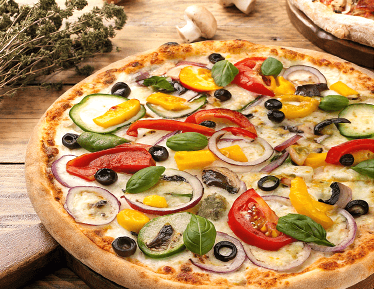 Vegetarian Pizza - Humanity Bakery